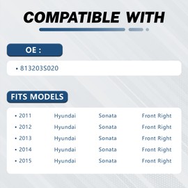 KELOKE Door Lock Latch Actuator Compatible with Hyundai Sonata 2011 2012 2013 2014 2015, Front Right Passenger Side, Replace# 81320-3S020, 813203S020