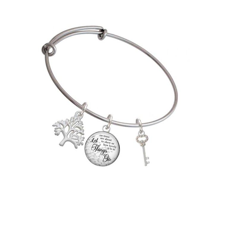 Delight Jewelry Silvertone Small Clear AB Crystals Oval Key Silvertone