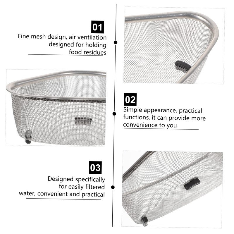 Gadpiparty Kitchen Sink Strainer Sink Strainer Basket Triangle Drain Basket