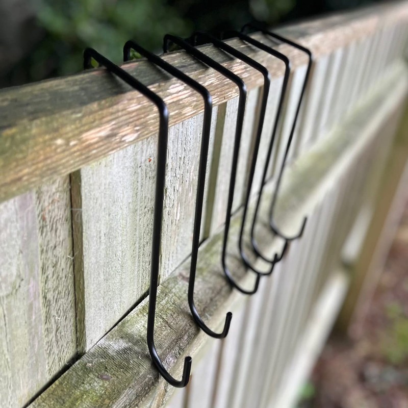 Selections Pack of 12 Heavy Duty Bracket Fence Panel Hooks