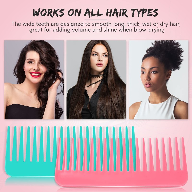 Peine para desenredar el cabello grande, peine de dientes anchos