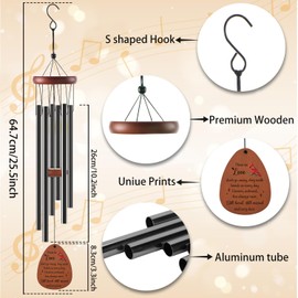 Cardinal Memorial Wind Chimes Gifts - Memorial Wind Chimes for Loss Loved One Loss Mom Dad Grandma Sisters Sympathy Bereavement Condolence Remembrance Funeral Gifts