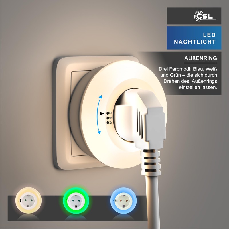 CSL - 2 x Night Light Socket with Twilight Sensor