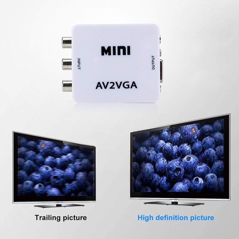 ZPZGOG Mini AV2 VGA Video Converter Box AV RCA CVBS