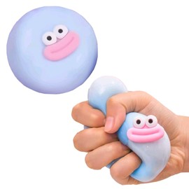 Cute Taba Squishy Fidget Toys for Kids & Adults - Giant Stress Ball with Big Eyes & Sausage Lips, Funny Prank Gifts, Party Supplies, Game Prizes (Blue)