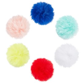 SUNNYCLUE 12Pcs 2.2 to 2.9in Extra Large Pom Poms Fluffy Pom Pom Balls Assorted Multi Colors Imitation Faux Suede Fuzz Plush Pom Poms for Creative Arts Crafts Adults Christmas Party Decorations