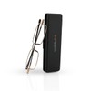 Microvision Flat Folding Reading Glasses, Gold Frame, 1x Magnification For