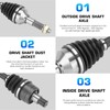 Front Left/Right CV Axles Shaft for Kawasaki Mule Pro FX/FXT/FXR/DX/DXT