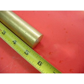 1" Brass C360 Round Rod 5" Long 1.000" H02 Solid Brass Bar New Lathe Bar Stock