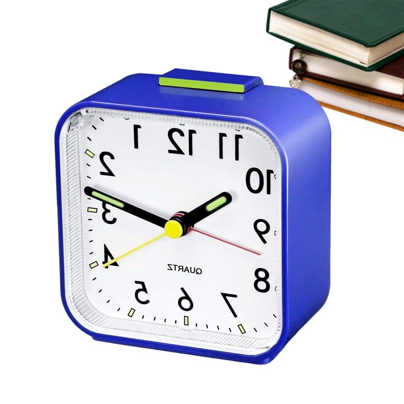 Night Light Small Alarm Clock,Small Portable Bedside Alarm Clock with