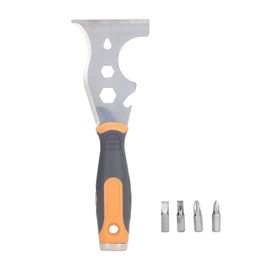 16 in 1 Multifunctional Putty Knife Paint Scrapers Taping Knife Hammer Head Soft Grip Handle Nut Wrench Screw Bits