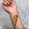 4 x 'Lightning Bolt' Temporary Tattoos - Water Resistant, Skin-Safe,