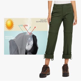 Toomett Womens Hiking Pants Convertible Lightweight Quick Dry Outdoor Travel Camping  8