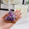 iSuperb Orgone Pyramid for Positive Energy,Orgonite Amethyst Healing Crystal Pyramids