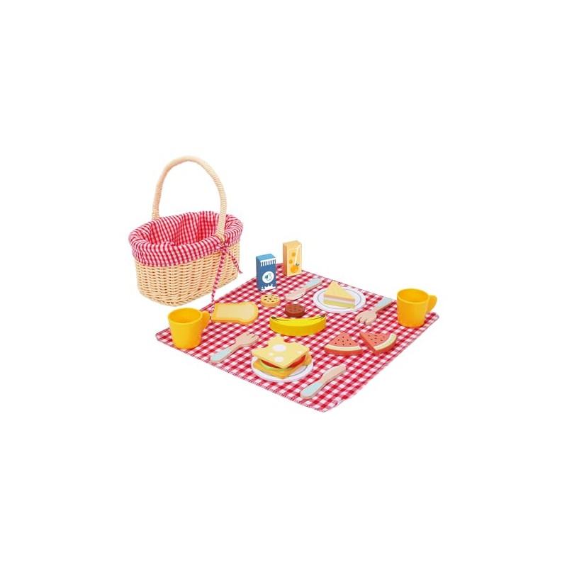 Tooky Toy Wooden Picnic Basket