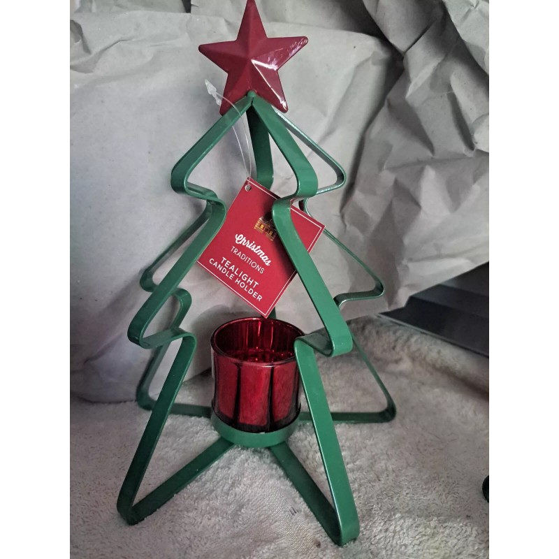 St. Nickolaus NEW Metal Christmas Tree & Candle Holder/ Fragrance