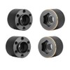 Ahvqevn 4pcs RC Crawler Weight Wheel Hex Hub Expand Adapter