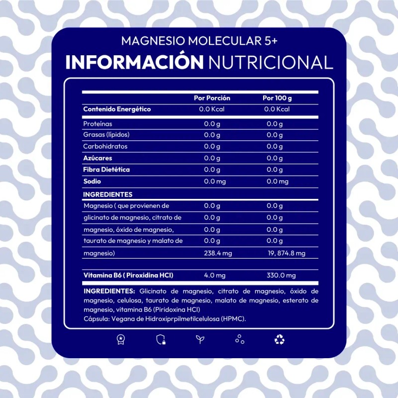 Molecular Labs Magnesio Cápsulas 600 Vitamina Tipos