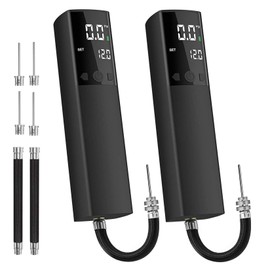 Pumteck Electric Ball Pump, Smart Air Pump Portable Fast Ball Inflation with Precise Pressure Gauge and Digital LCD Display for Football Basketball Volleyball Football (2 Pin and 1 Spout)