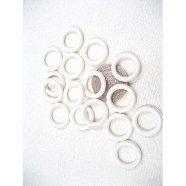 50pcs of Curtain Roman Blind Cord Rings 15 mm White Regency Cord Guide Loops sew Stitch