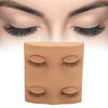 Lash Mannequin Head 2 Pairs Removable Replacement Eyes 3D Simulation