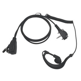 Pdflie 2 Way Radio Earpiece with PTT Mic for Motorola Yaesu Vertex Standard VX-261 EVX-261 EVX-531 EVX-534, Walkie Talkies Speaker Microphone G Shape Ear-Hook Headset (6 Pack)