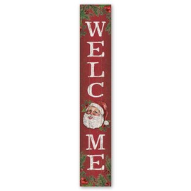 My Word! Welcome Santa Face Porch Board Sign