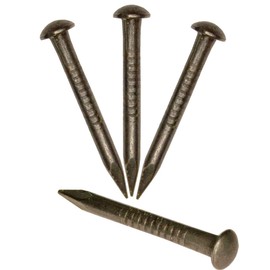 FUXXER® 50 x Antique Brass Design Round Head Nails, Vintage Bronze, 22 mm x 2 mm, Set of 50