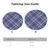 Gbuzozie Purple and Blue Checkered Tablecloth with Elastic Edge, Round