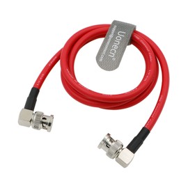 Uonecn 12G BNC Coaxial Cable Male to Male HD SDI Cable L-Shaped Original Cable for 4K Video Camera 1M
