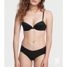 Victoria's Secret Women's No Show Cheeky Underwear, Minimal Coverage Panties for Women, Multi Pack, Black (M)