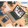 Casio Tischrechner MS-8E, 8-stellig, Währungsumrechnung, Gummifüße, Schnellkorrekturtaste, Solar-/Batteriebetrieb, silber