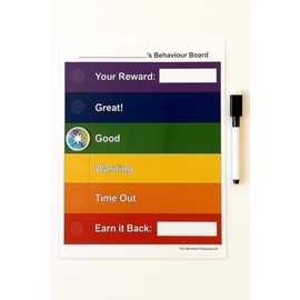 Customisable Behaviour Board for Kids | SEN-Friendly Daily Reward Chart with Dry Wipe Pen | Visual Support Tool for Positive Behaviour