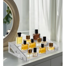 ANLEM Acrylic Display Riser, 3 Tier Perfume Organizer Stand, Cupcake Holder, Display Shelf for Figures and Collection, Dessert Shelves