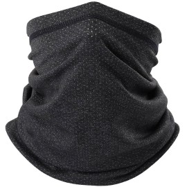 Unbranded Neck Gaiter Bandana Face Mask Sun Cooling Scarf Gator Cover Head for Men Women - Black