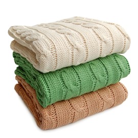 SonnenStrick 100% Organic Cotton Baby Blanket (Plait) Made in Germany Green