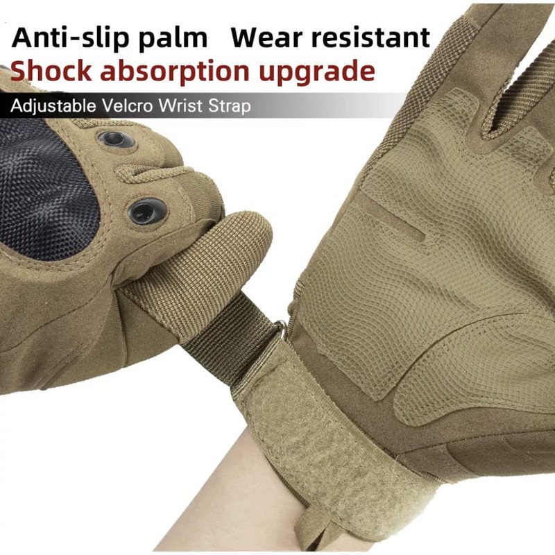 RATASK Heavy Duty Gloves, Paintball Airsoft Gloves, Hiking Camping Gloves