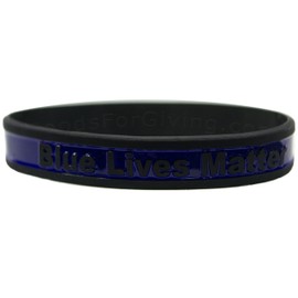 Goods For Giving Thin Blue Line Bracelet Blue Lives Matter Police Support · 1, 5, 10, 25, 50, 100 Packs