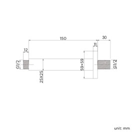 Drenky 8 Inch Square Thicken Stainless Steel Shower Extension Arm, Straight Ceiling Mounted Shower Heads Arm with Flange for Ceiling Rainfall Shower Heads Polished Chrome Finished…