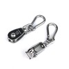 Hamineler 2PCS 304 Stainless Steel Single Pulley Block M15, Wire