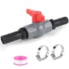 SWAWIS Ball Valve with Hose Connector PVC Shut-off Valve Pool