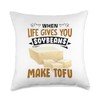 Vegan Vegetarian Design for a Tofu Lover Throw Pillow