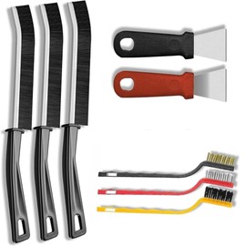 8 Pcs Multifunctional Cleaning Tools ，Crevice Cleaning Brush Set ， Hard Bristle Crevice Brushes for Household Use, Bathroom Tiles, Kitchen