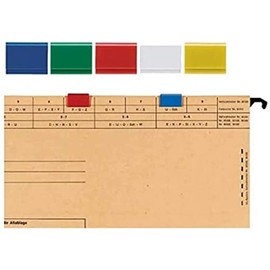 Elba Vertic 100552071 Coloured Tabs for Elba Vertic Hanging Files/Pack of 25 Dark Blue Colour Tab vertic red