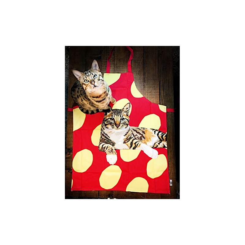 Tabby Cat Kitchen Apron by Leslie Gerry