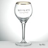 Glass Kiddush Cup with Gold Accents