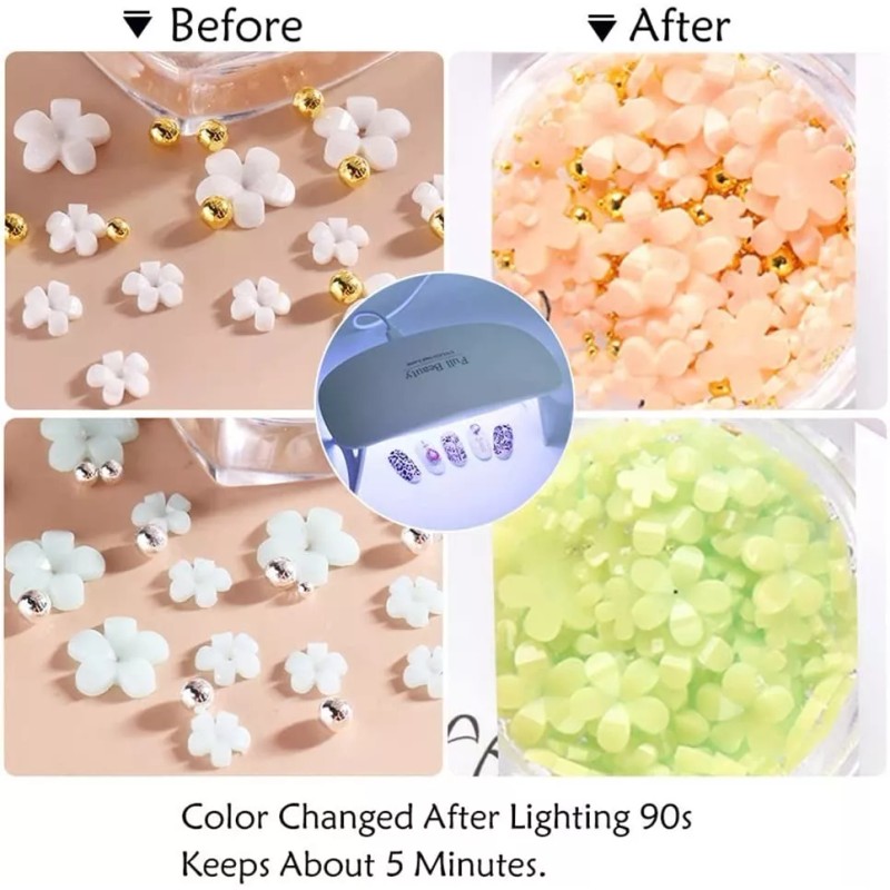 Qdsu Dijes Para Uñas Flores 3d Acrílicas