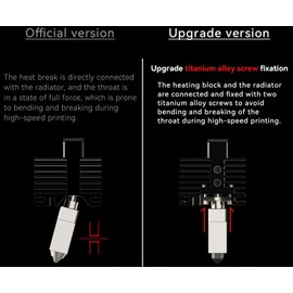 Upgraded Bambu Lab Hotend with Nozzle - X1 Series and P1 Series Compatible with P1S P1P X1C X1 Carbon 3D Printer (.4mm Hardened Steel)