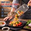 Rolling Grill Basket 2-Pack 304 Stainless Steel Grill Basket with