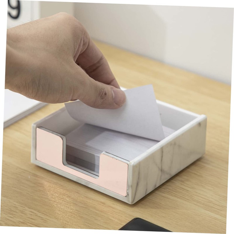 jojofuny 2Pcs Marble Pad Organizer Stylish Office Storage Box for